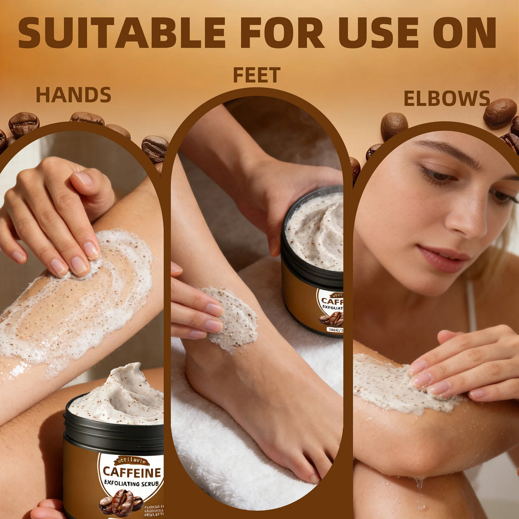 Ottilavie Caffeine Exfoliating Body Scrub – Hands, Feet & Body