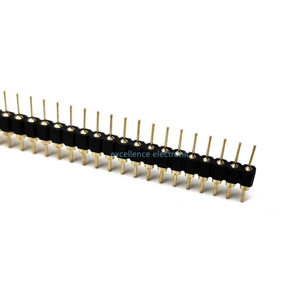 Pitch Gold Plated Male 40P 1 40 Round Pin Header Strip Hole Single