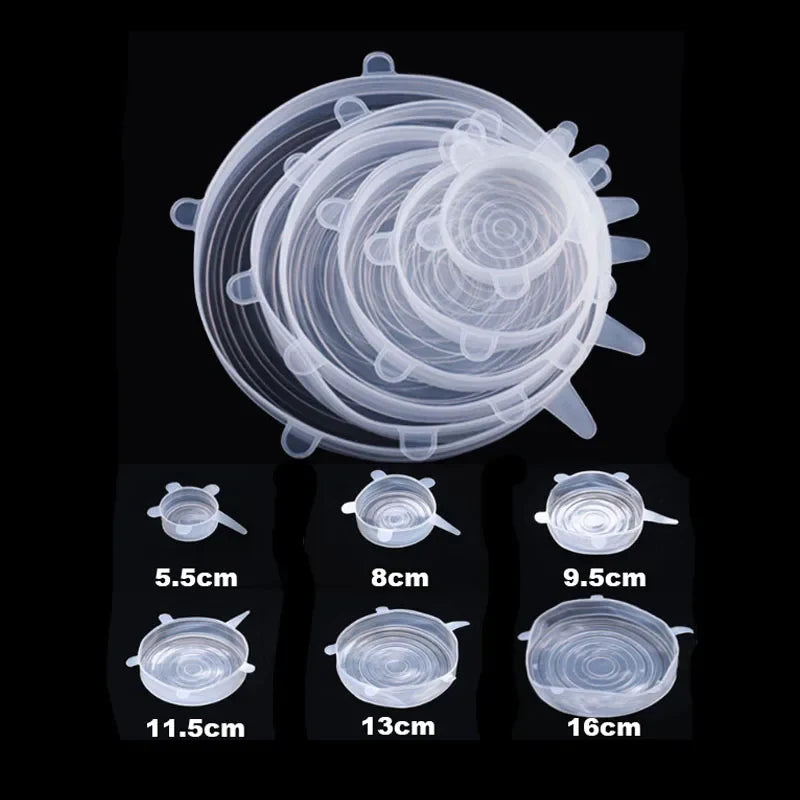 Silicone Stretch Lids Food Bowl Covers Reusable Saving Retractable