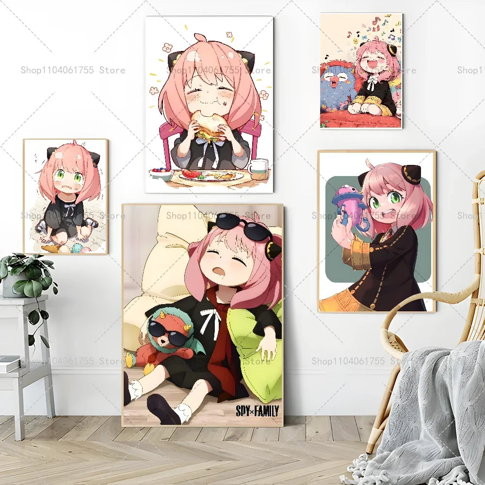 Spy x Family Anya Anime Poster – Waterproof Self-Adhesive Wall Art