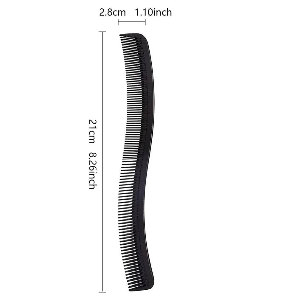 3-Piece Curved Haircutting Comb Set – Heat-Resistant Salon Combs