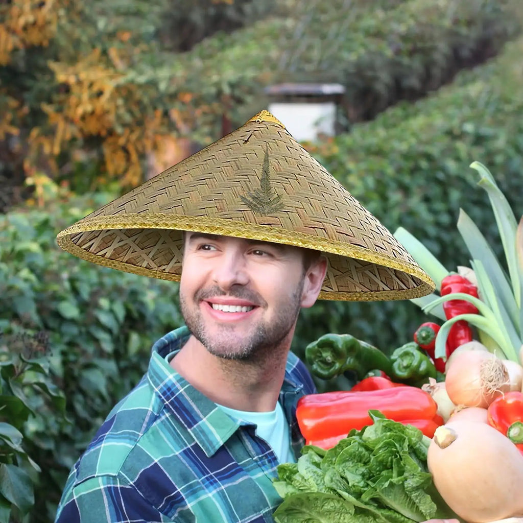 Handmade Chinese Straw Hat – Foldable Adjustable Sun Hat