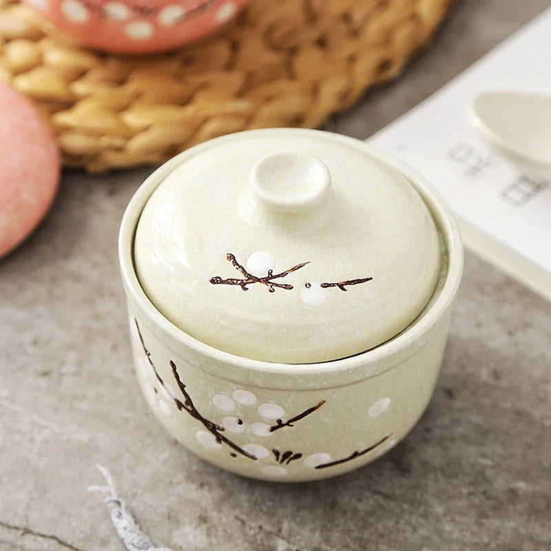 Ceramic Snow Glaze Stew Cup | Mini Soup & Steamed Egg Bowl