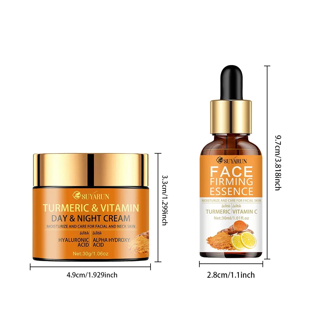 Vitamin C Brightening Cream & Turmeric Firming Serum Duo