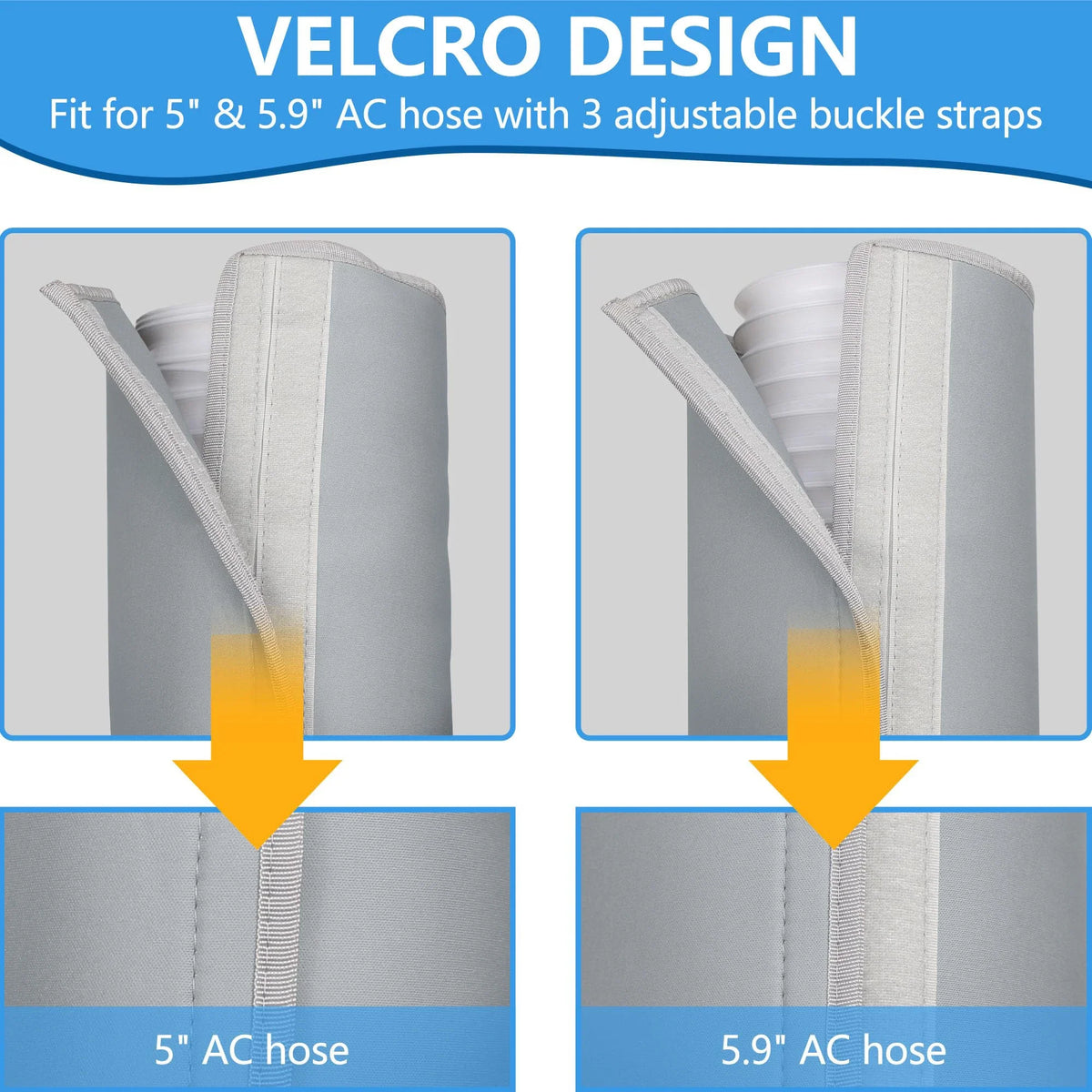 Portable AC Exhaust Hose Insulation Cover | 5" & 5.9" Fit