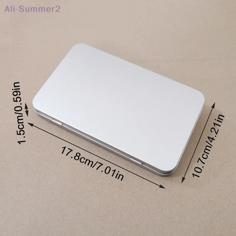 Household Iron Storage Box Tin Container Empty Hinged Lid Candy Card