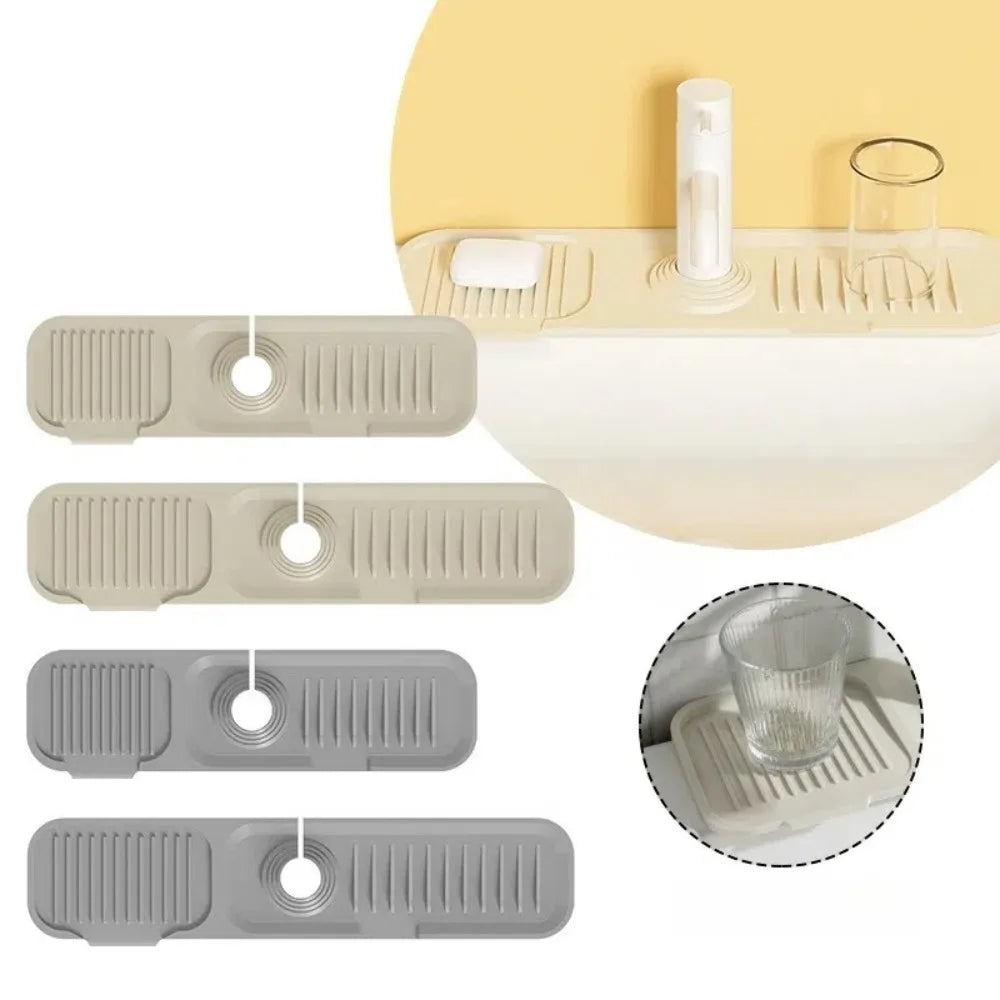 Portable Silicone Faucet Mat Anti-slip Thicken Sink Splash Guard