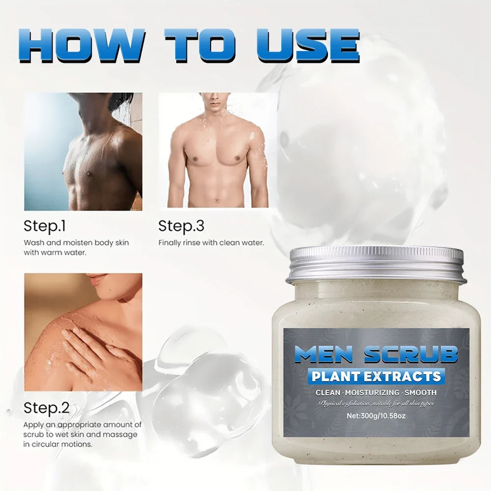 SUYARUN Men's Charcoal Body Scrub – Deep Cleanse & Oil Control