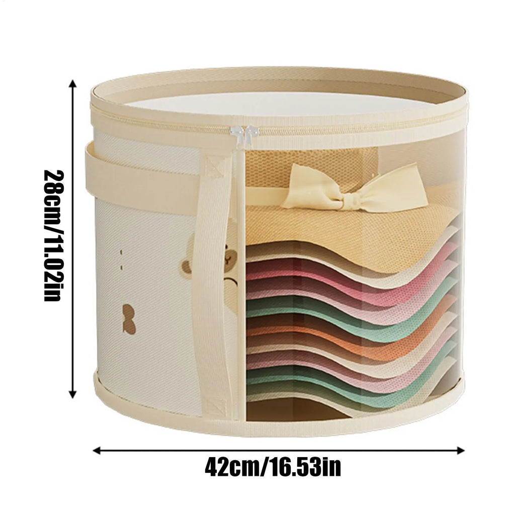 Hat Organizer Stackable Dust-proof Container Bag Travel Round Closet