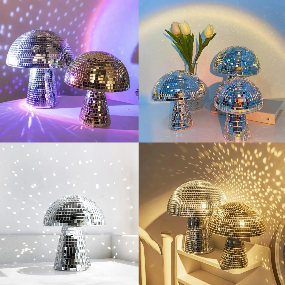Mushroom Disco Ball Mirror Reflective Home Decoration Crafts