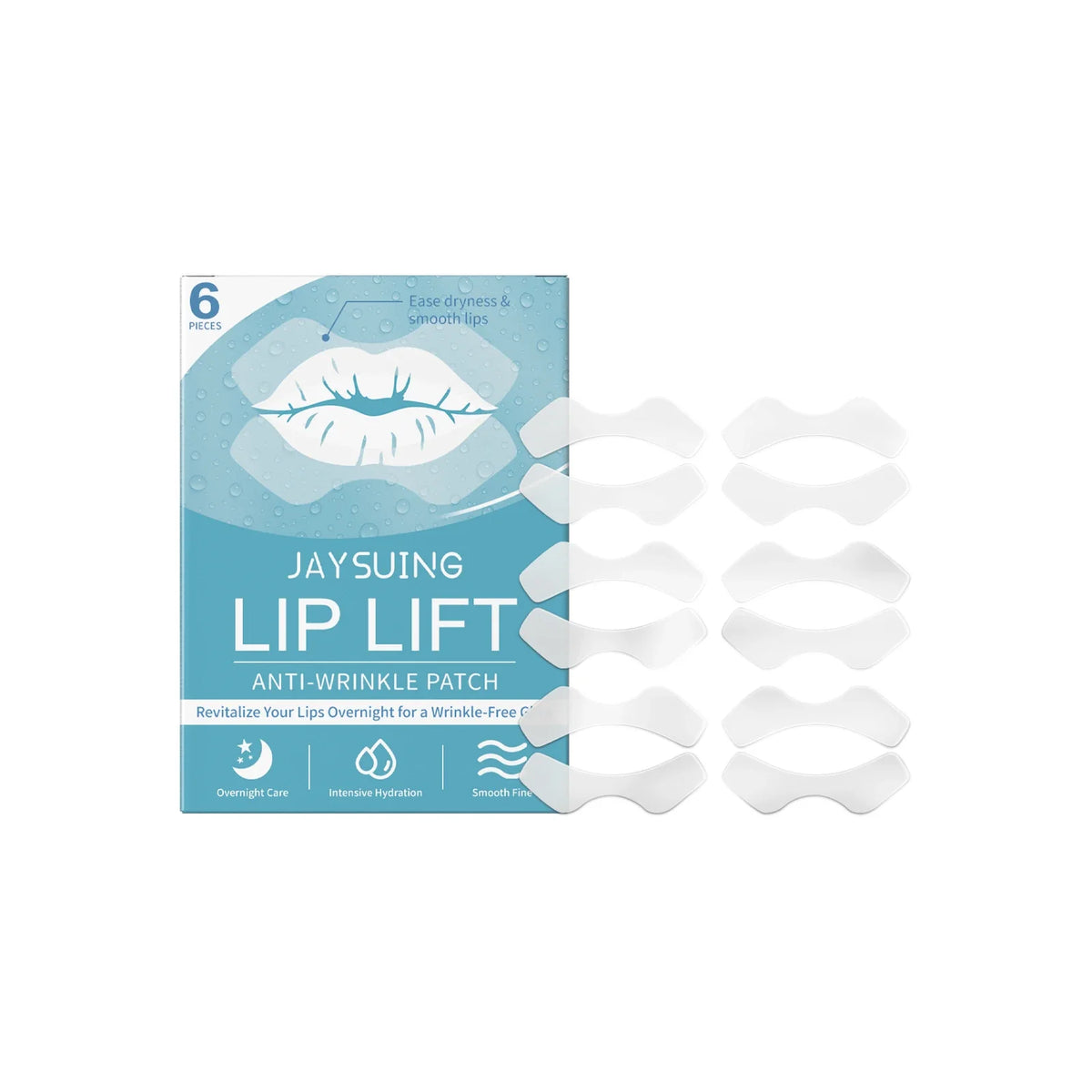 Jaysuing Anti-Wrinkle Lip Patches – Hydrating & Firming 6pcs