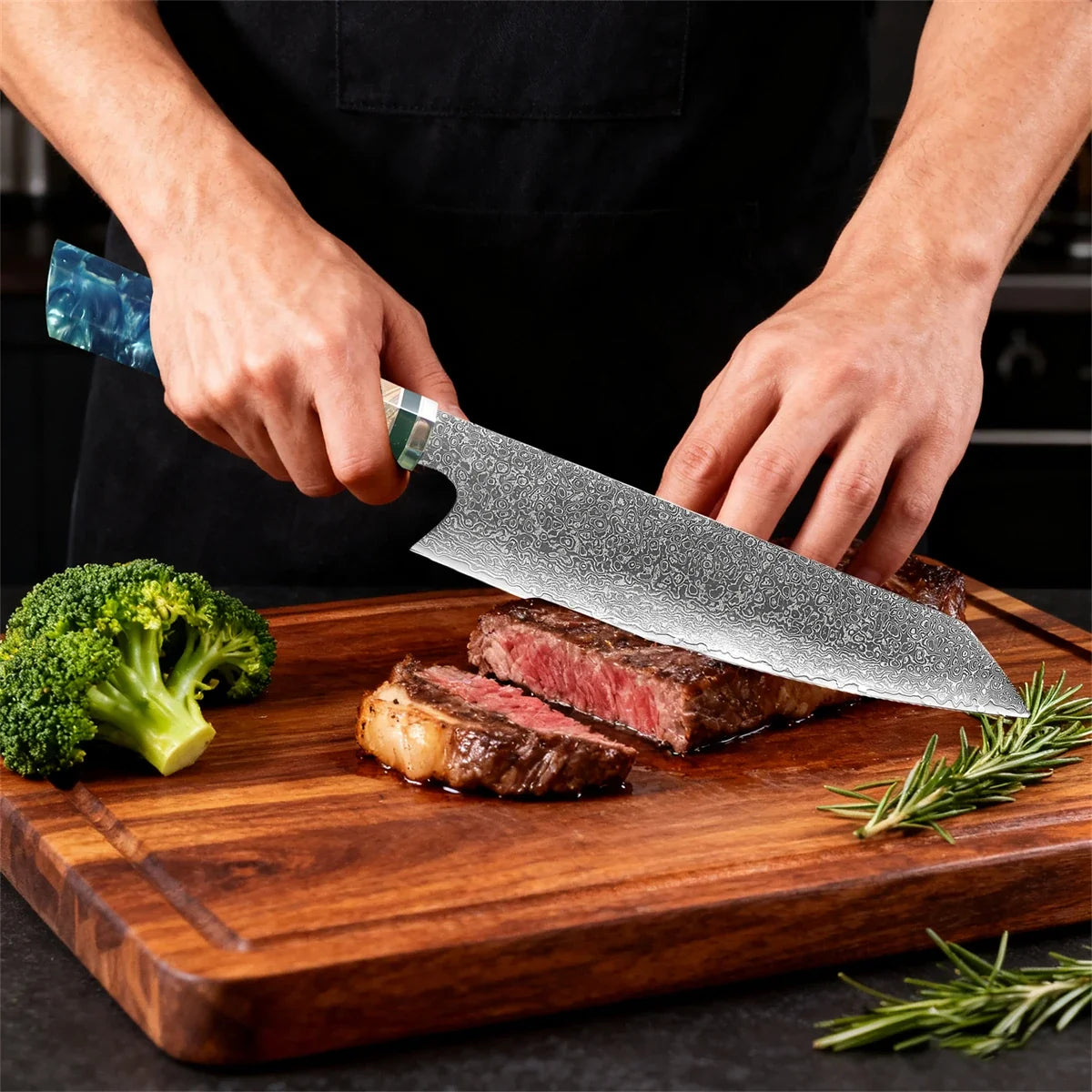 67-Layer Damascus Steel Kiritsuke Chef Knife – 20.5cm