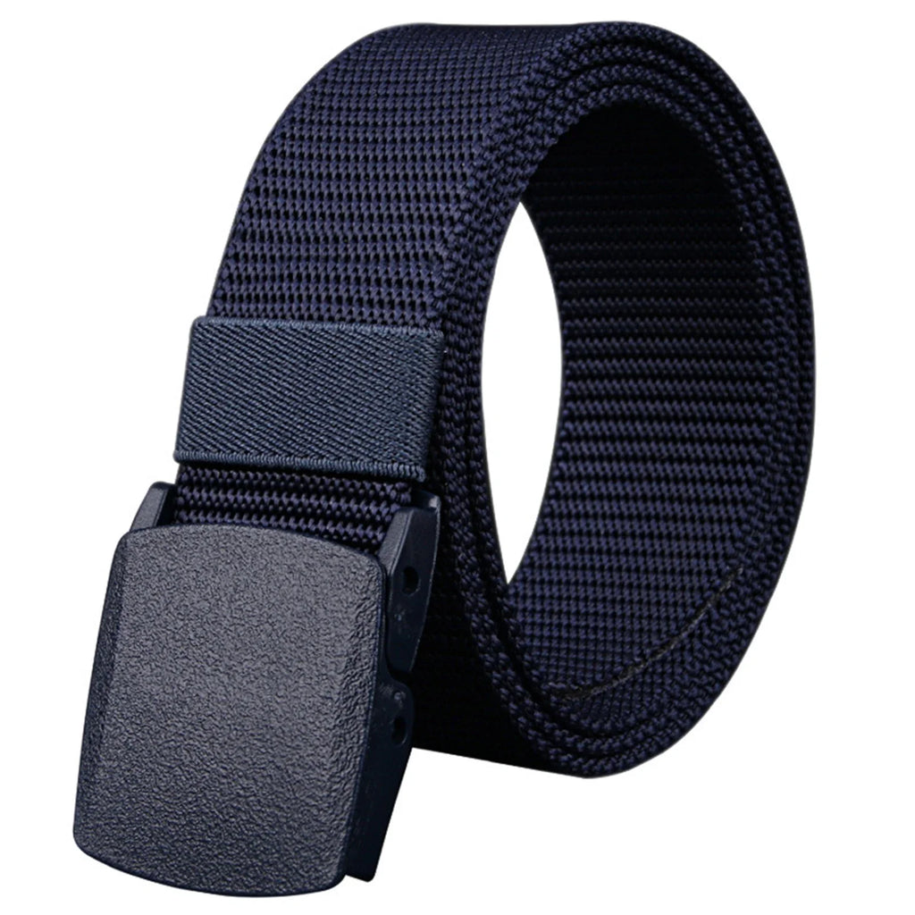 Unisex Nylon Tactical Belt – Non-Metal Buckle, Adjustable Fit