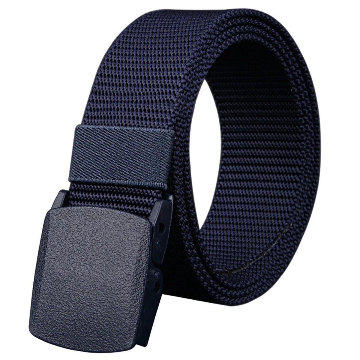 Unisex Nylon Tactical Belt – Non-Metal Buckle, Adjustable Fit