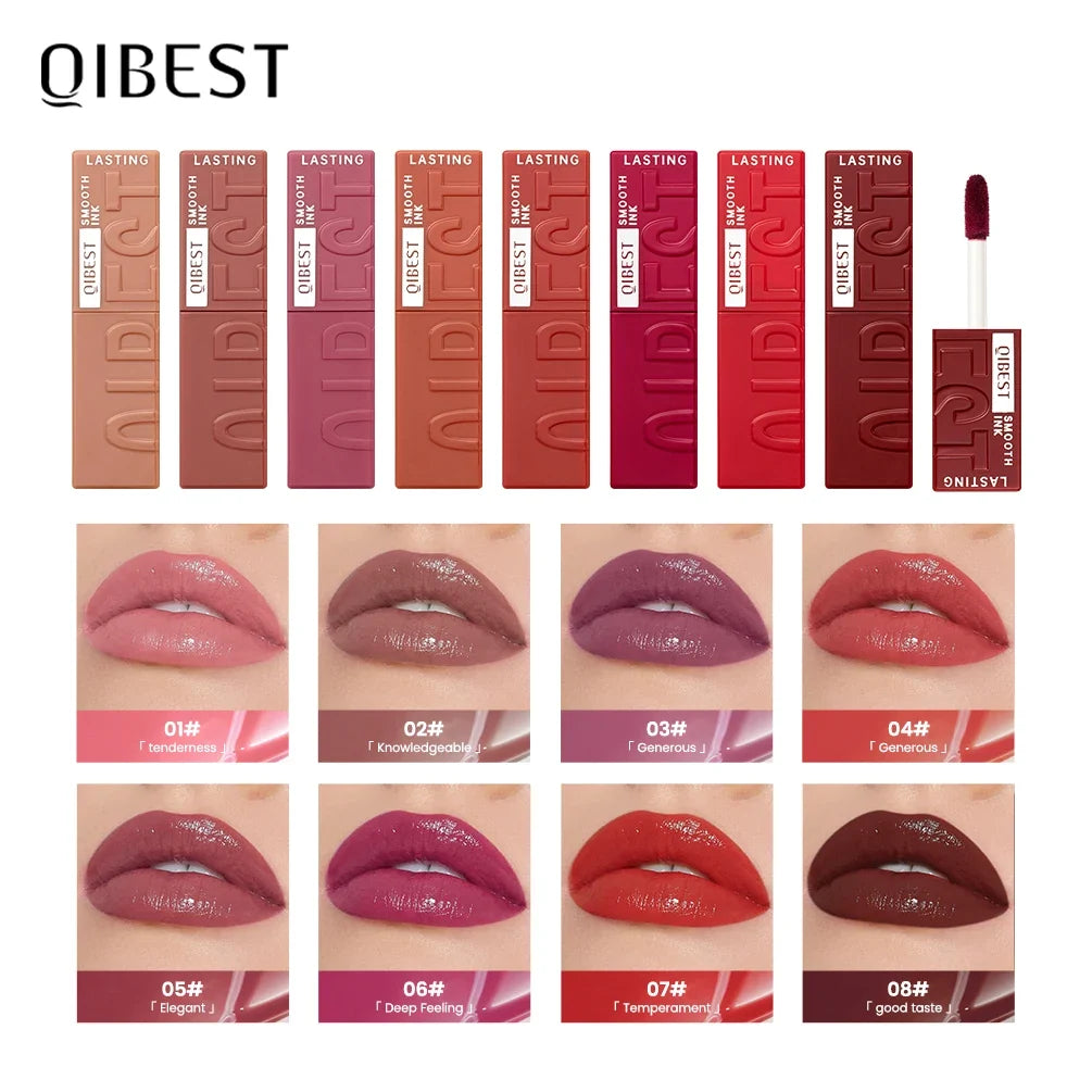 QIBEST Mirror Lip Glaze – Glossy Liquid Lipstick & Lip Tint