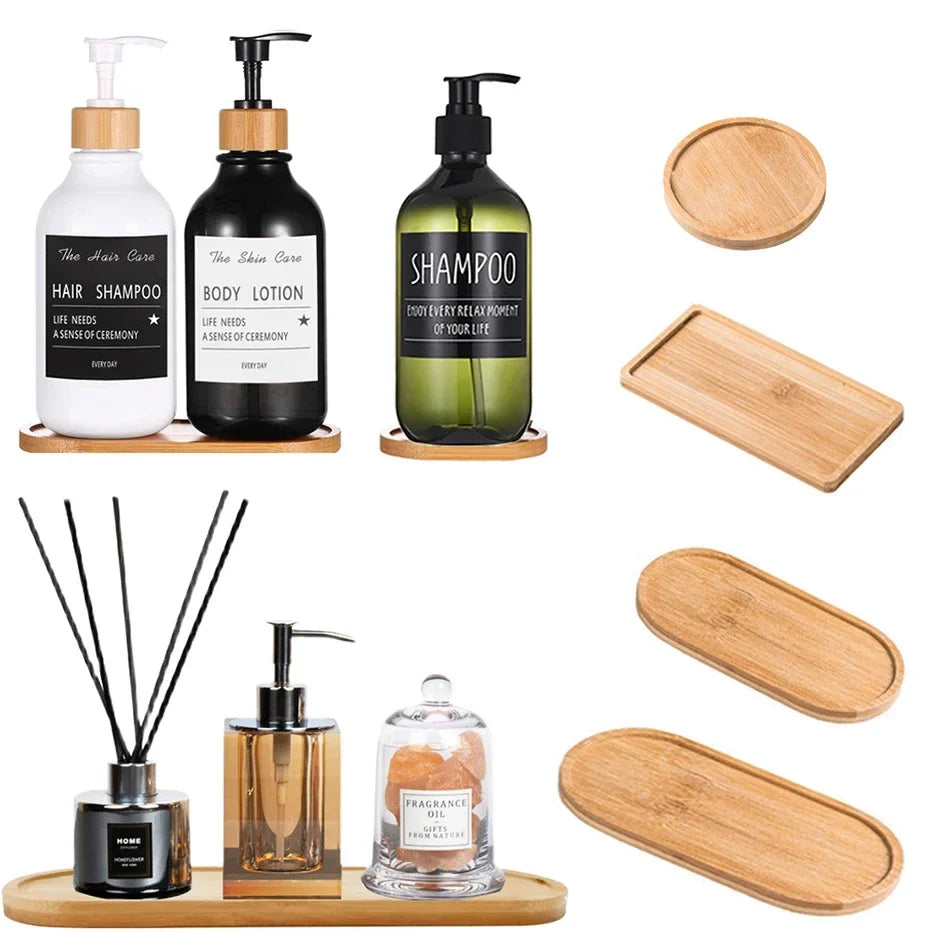 Wooden Bamboo Vanity Tray – Countertop Organizer for Bathroom
