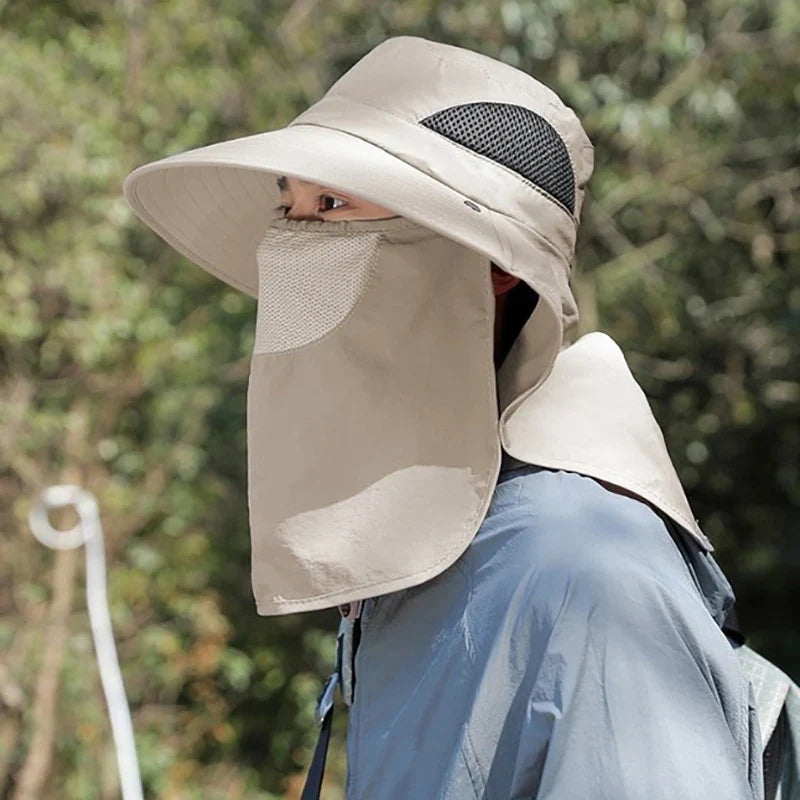 UV Sun Hat with Neck Flap – Outdoor Fishing Bucket Cap