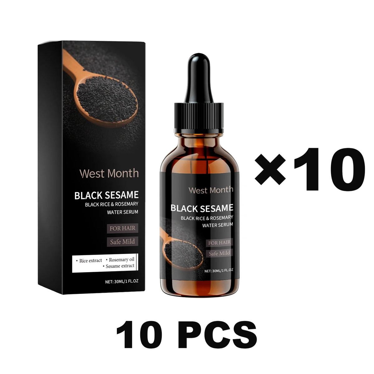 WEST MONTH Black Sesame Hair Serum – Nourishing 30ml