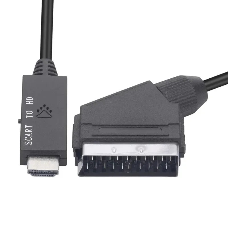 SCART to HDMI Converter Adapter – 1080P Video & Audio
