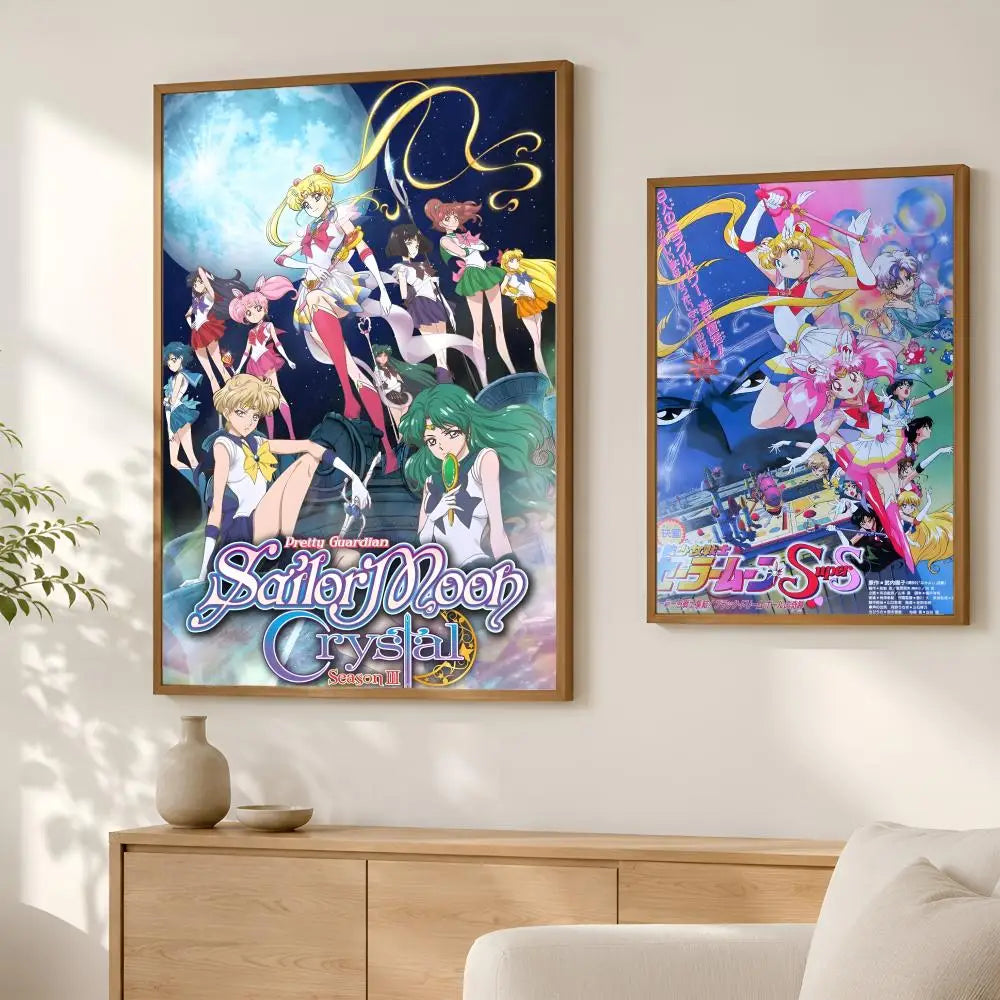 Sailor Moon Self-Stick HD Wall Poster – Waterproof Anime Décor