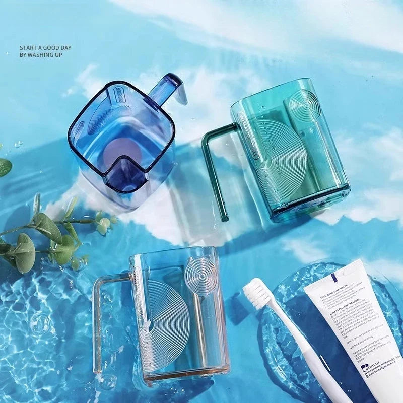 Light Luxury Transparent Mouthwash Cup Household Couple Toothbrush
