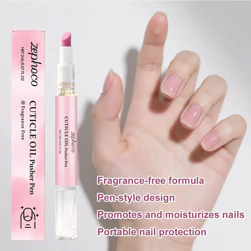 2-in-1 Cuticle Oil Pusher Pen – Nail Care for Dry Nails