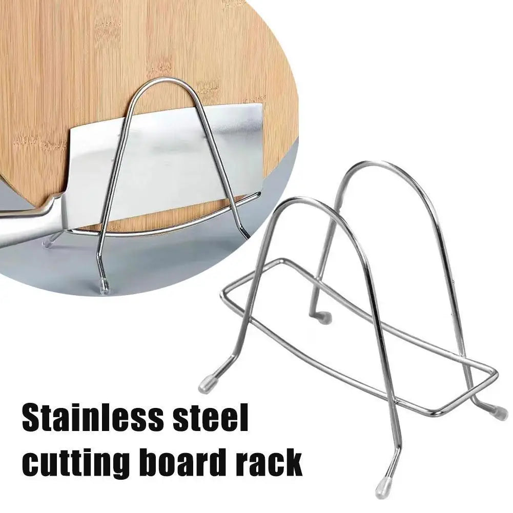 Stainless Steel Cutting Board & Pot Lid Rack Organizer