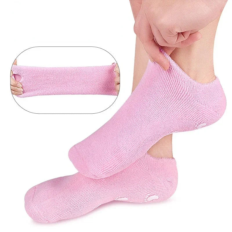 Reusable Spa Gel Socks – Moisturizing Exfoliating Foot Care