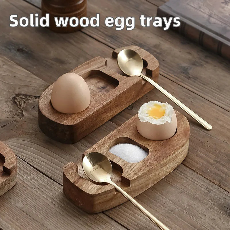 Wooden Egg Holder Tray – Eco-Friendly Acacia Wood Organizer