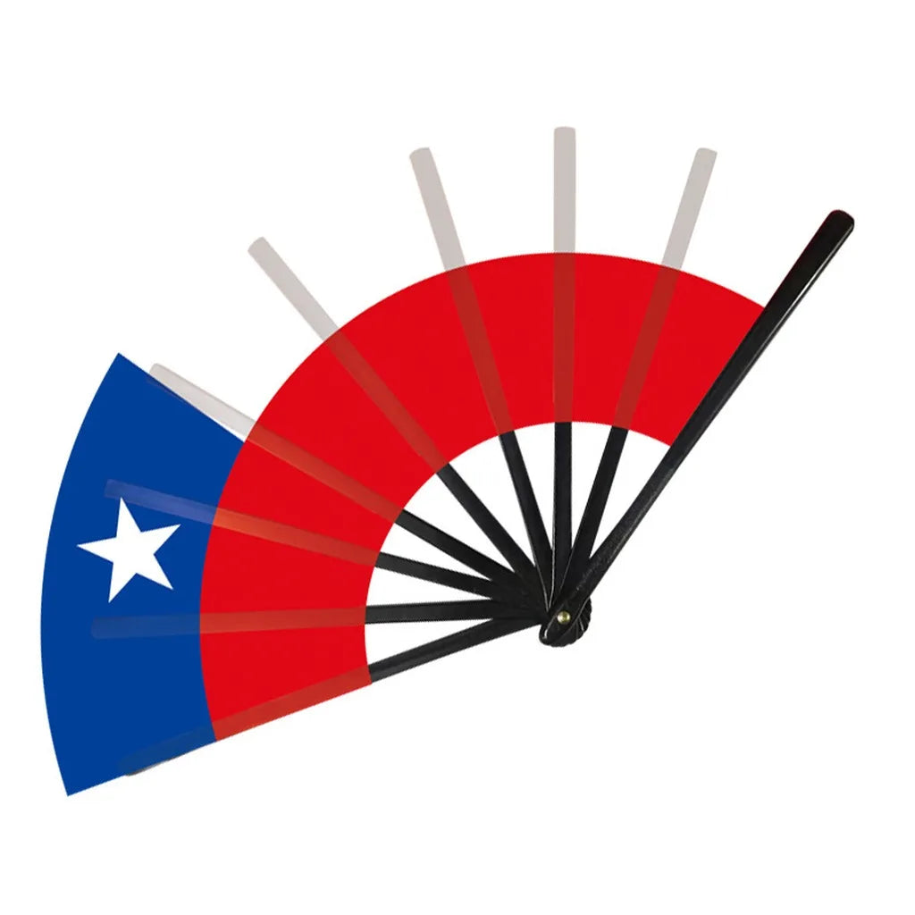 Folding Hand Fan South America 8 Country Flags Cheering Sports Events