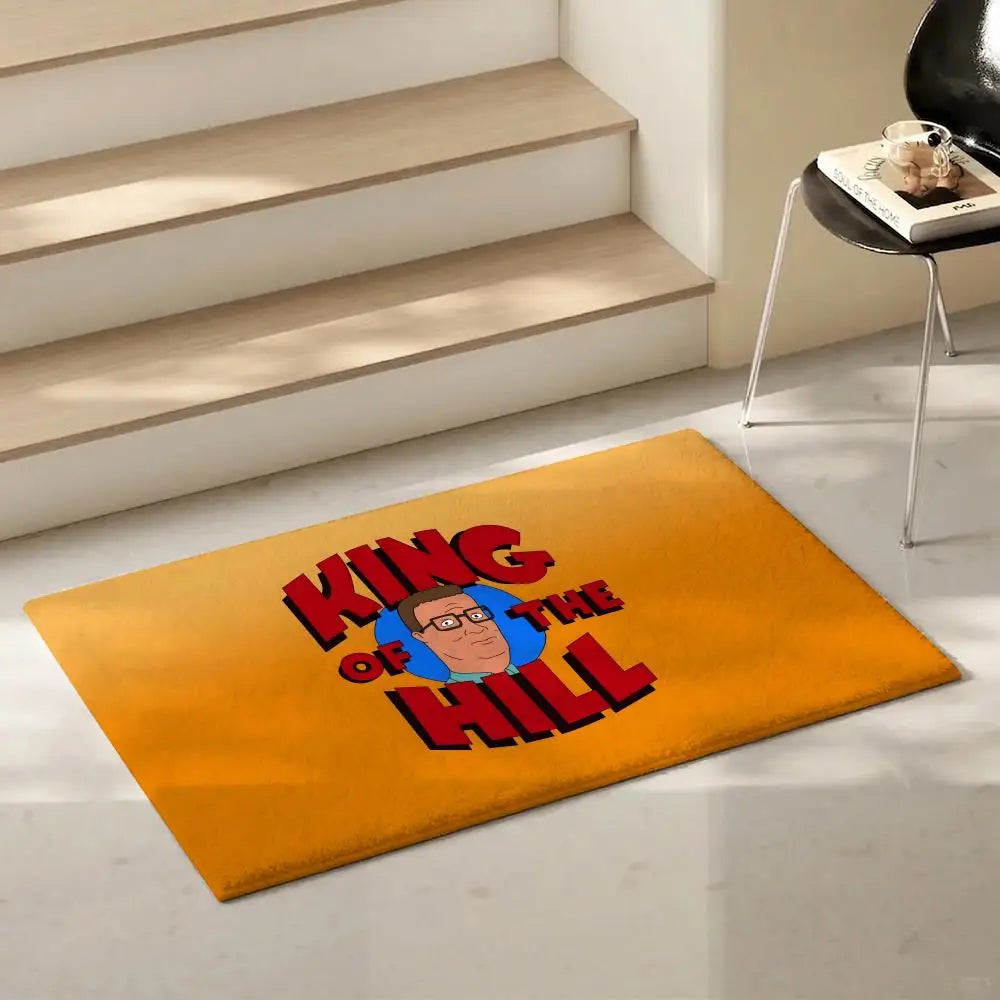 King of the Hill Flannel Floor Mat – Non-Slip Indoor Rug