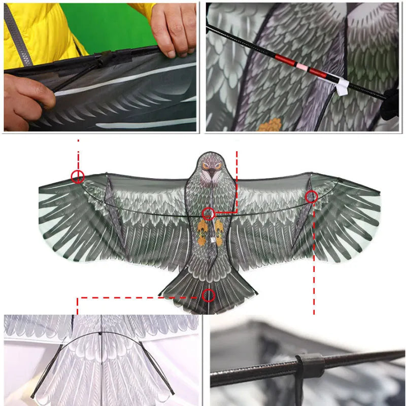 Giant Eagle Kite 1.5m & 1.8m – Easy-Fly Animal Kite for Kids