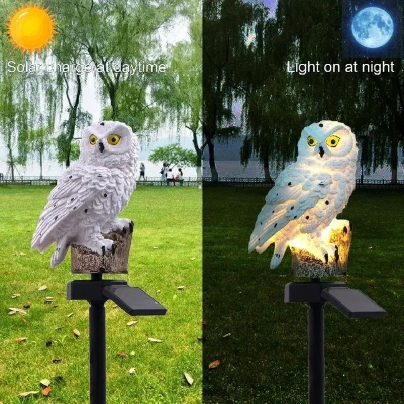 Solar Owl LED Garden Lawn Light – Waterproof Outdoor Pathway Lamp