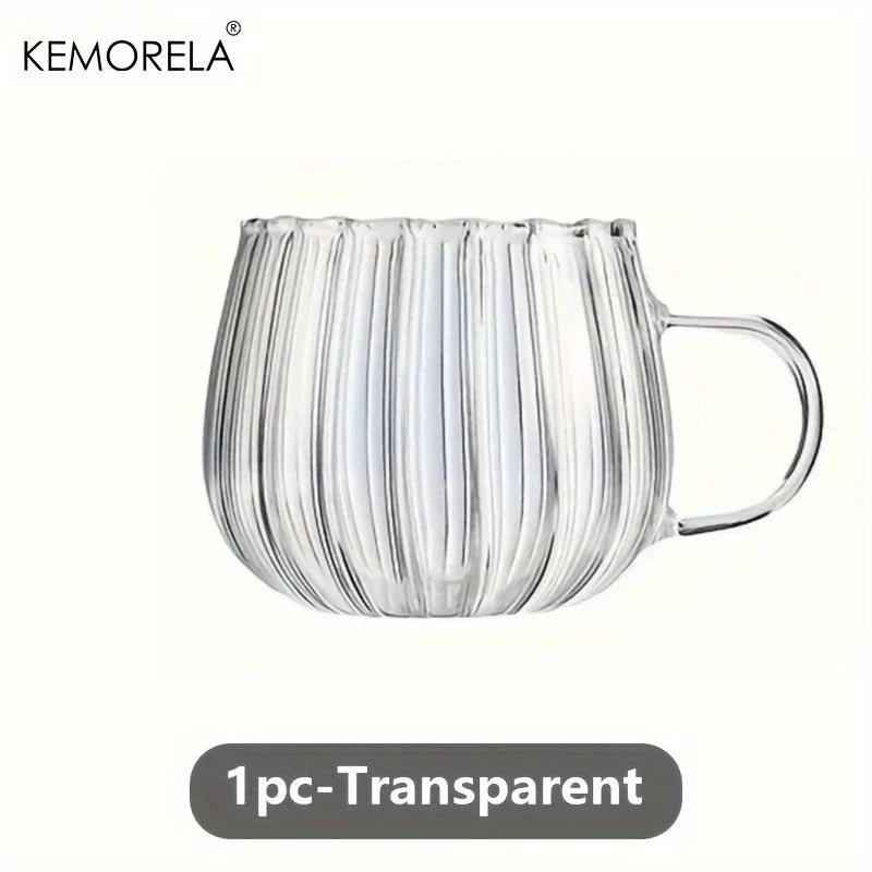 Halloween Pumpkin Glass Cups 450ml – Borosilicate Drinkware Set