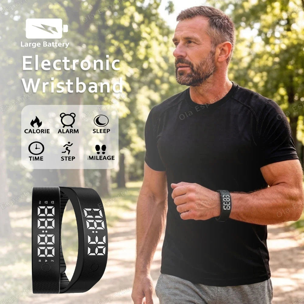 Digital Watch Alarm Vibrating Clock Silent Vibration Wake Up