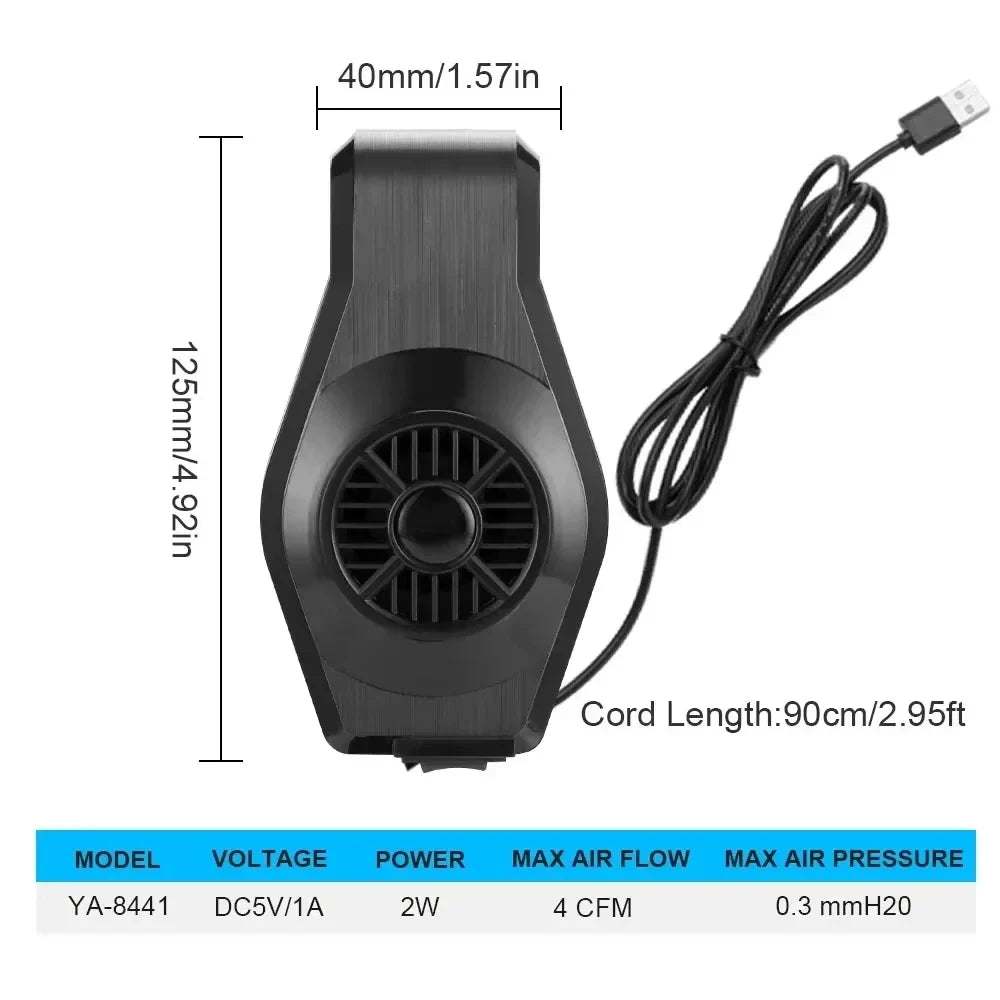 USB Mini Fish Tank Cooling Fan with Speed Control