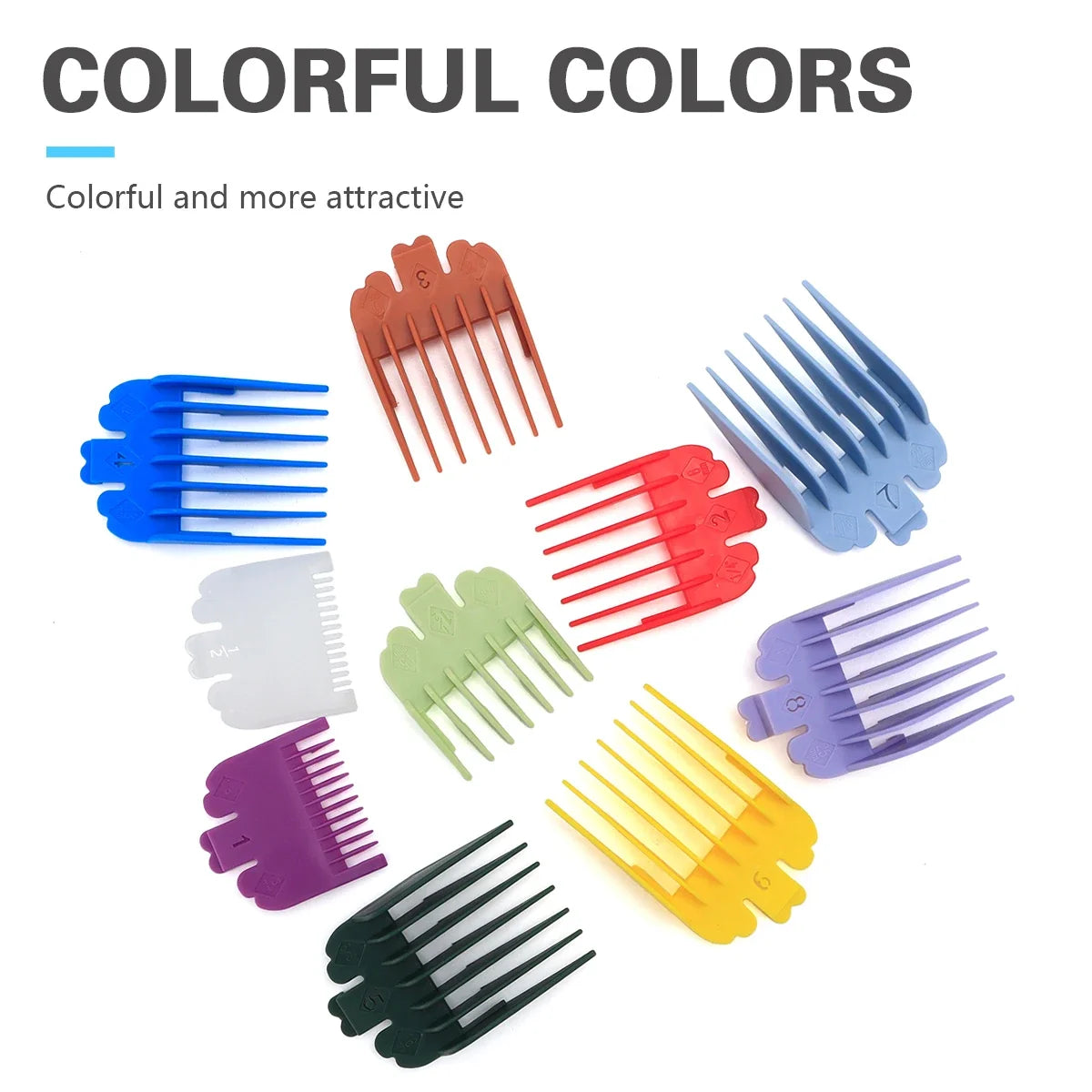 10-Piece Universal Hair Clipper Guard Comb Replacement Set