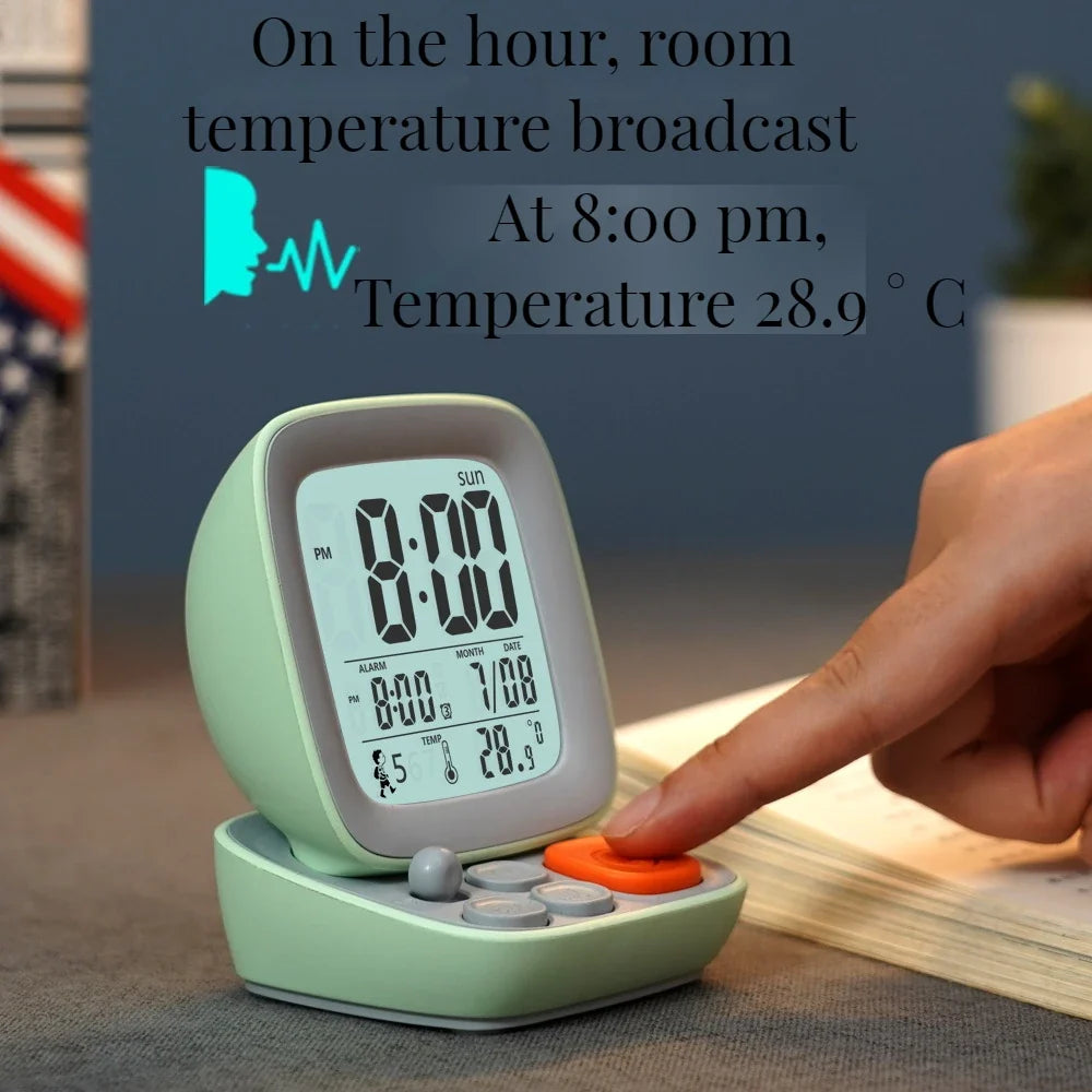 Kids Digital Alarm Clock – USB Charging & Night Light