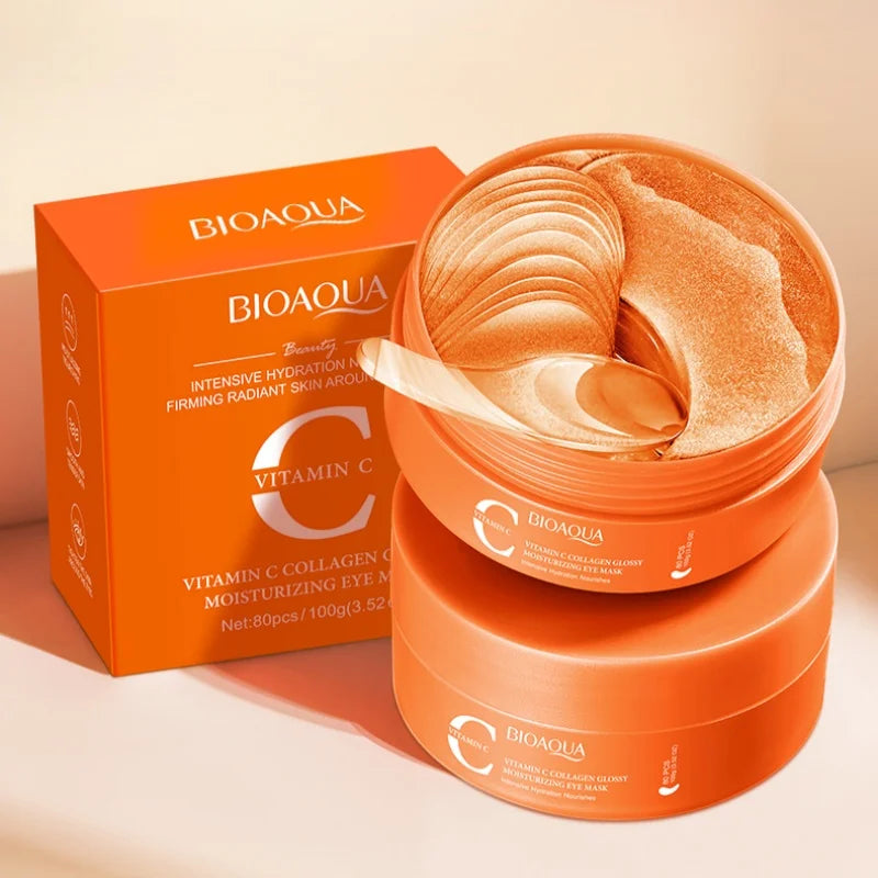 80-Pack Vitamin C Collagen Eye Masks – Brightening & Hydrating