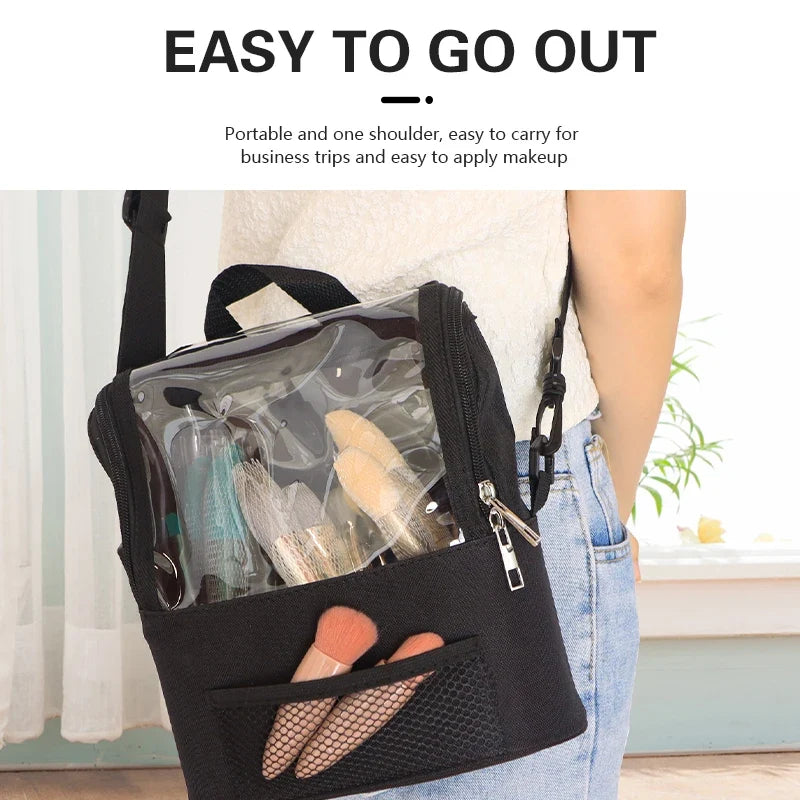 Large Transparent PVC Makeup Bag – Waterproof Travel Case