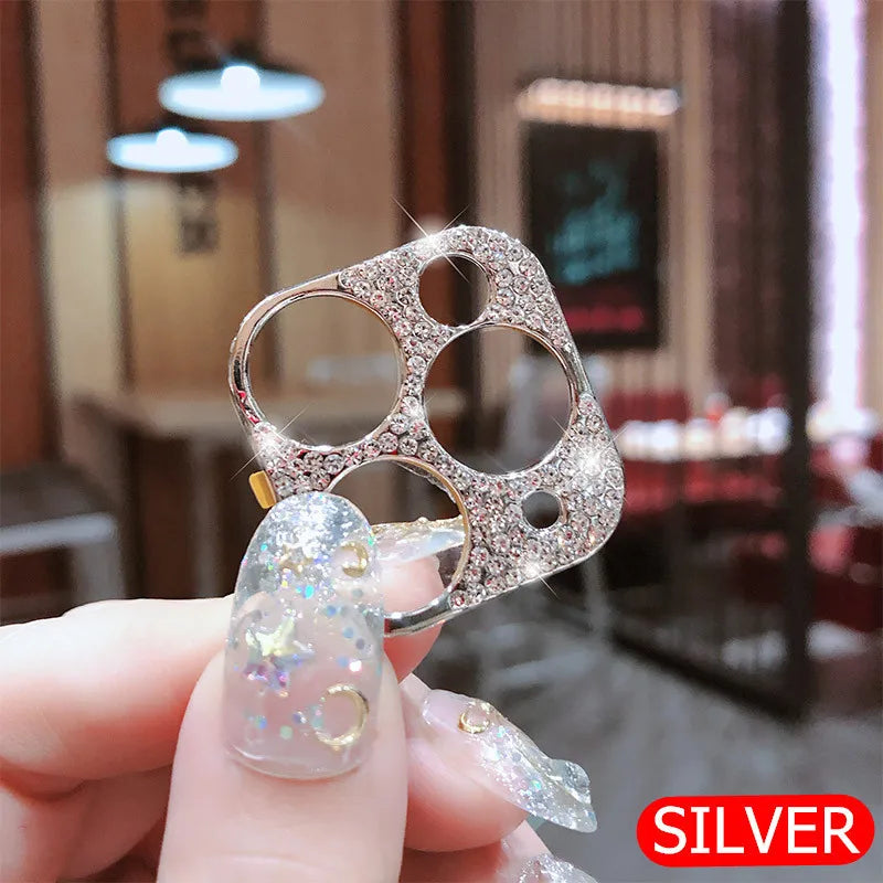 iPhone15 Metal Diamond-encrusted Lens Ring Protector Iphone 14 15 Max