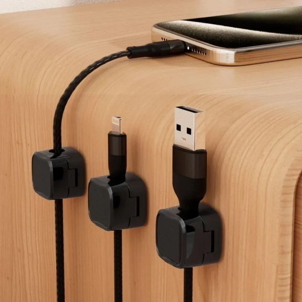 Magnetic Cable Organizer Clips | Desk Cable Management 1–10 Pcs