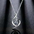 Huitan Cubic Zirconia Pendant Necklace – Women's Wedding Jewelry