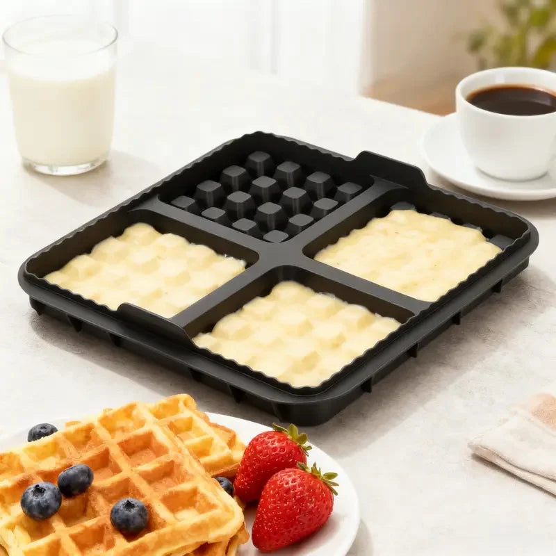 Square Waffle Maker Mold Air Fryer Non-stick Baking Tray Compatible