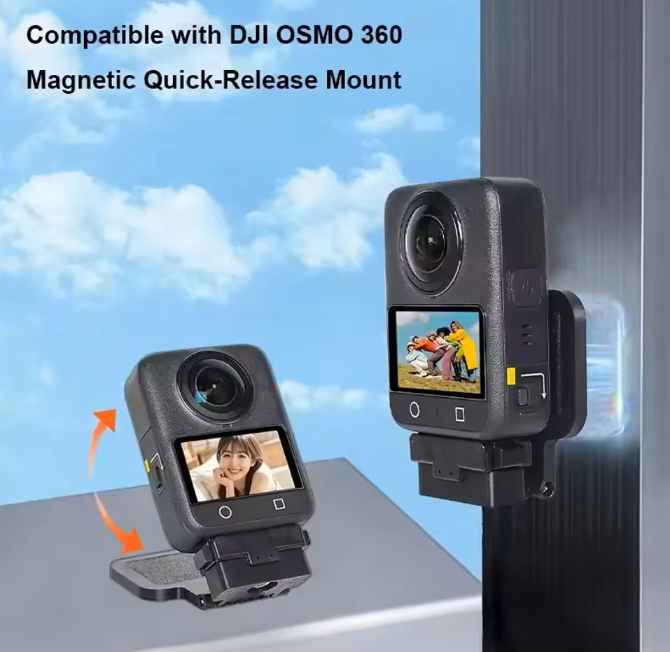 DJI Osmo NANO Magnetic Mount Adapter | 180° Foldable Bracket