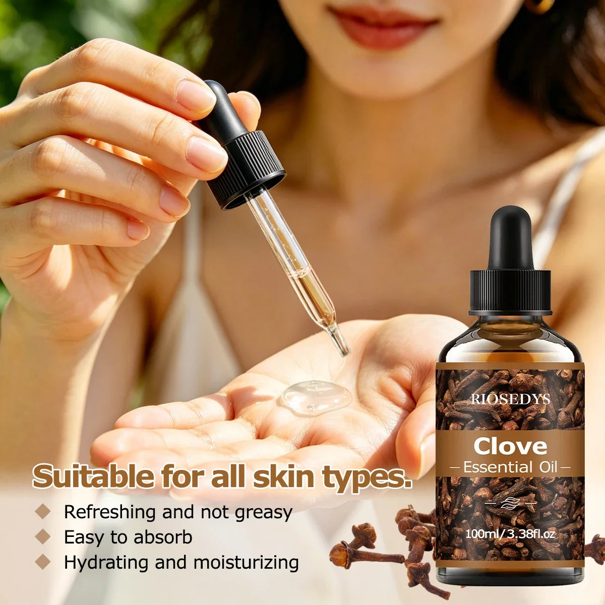 RIÔSEDYS 100ml Clove Essential Oil for Massage & Skincare
