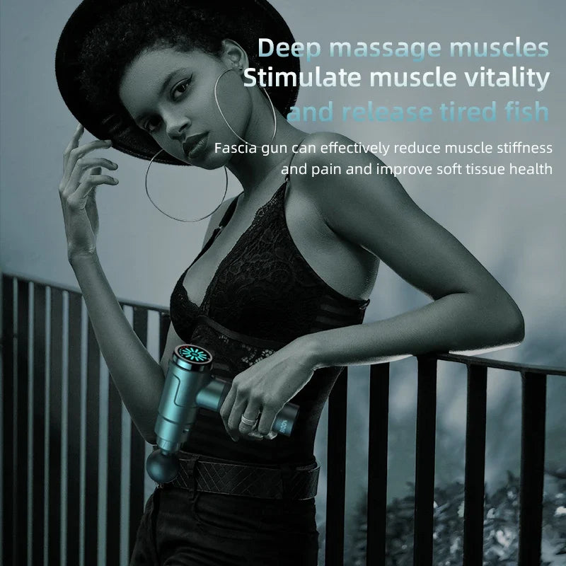 50W Electric Fascia Massage Gun – Deep Muscle Massager