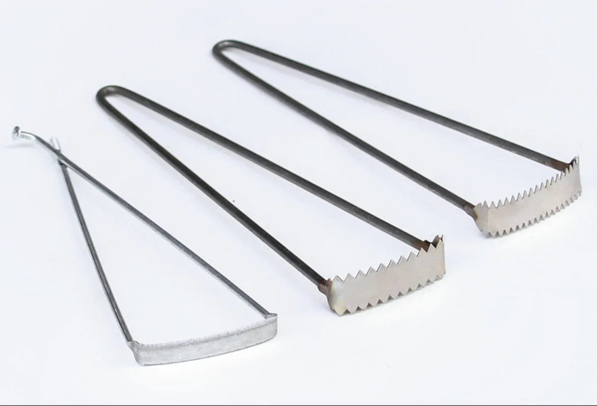 Pottery Fork Trimming Knife – Serrated Ceramic Scraper Tool