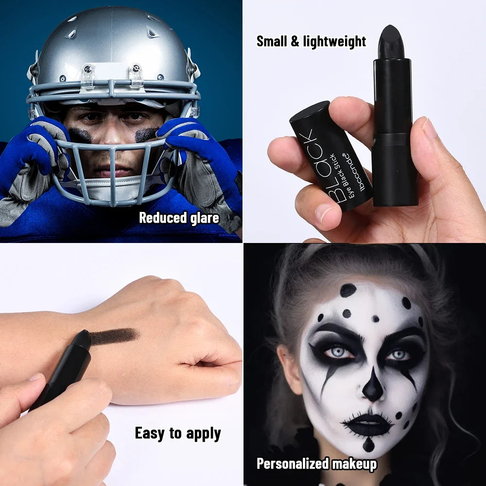 Black Face & Body Paint Stick – Eye Black for Sports & Halloween