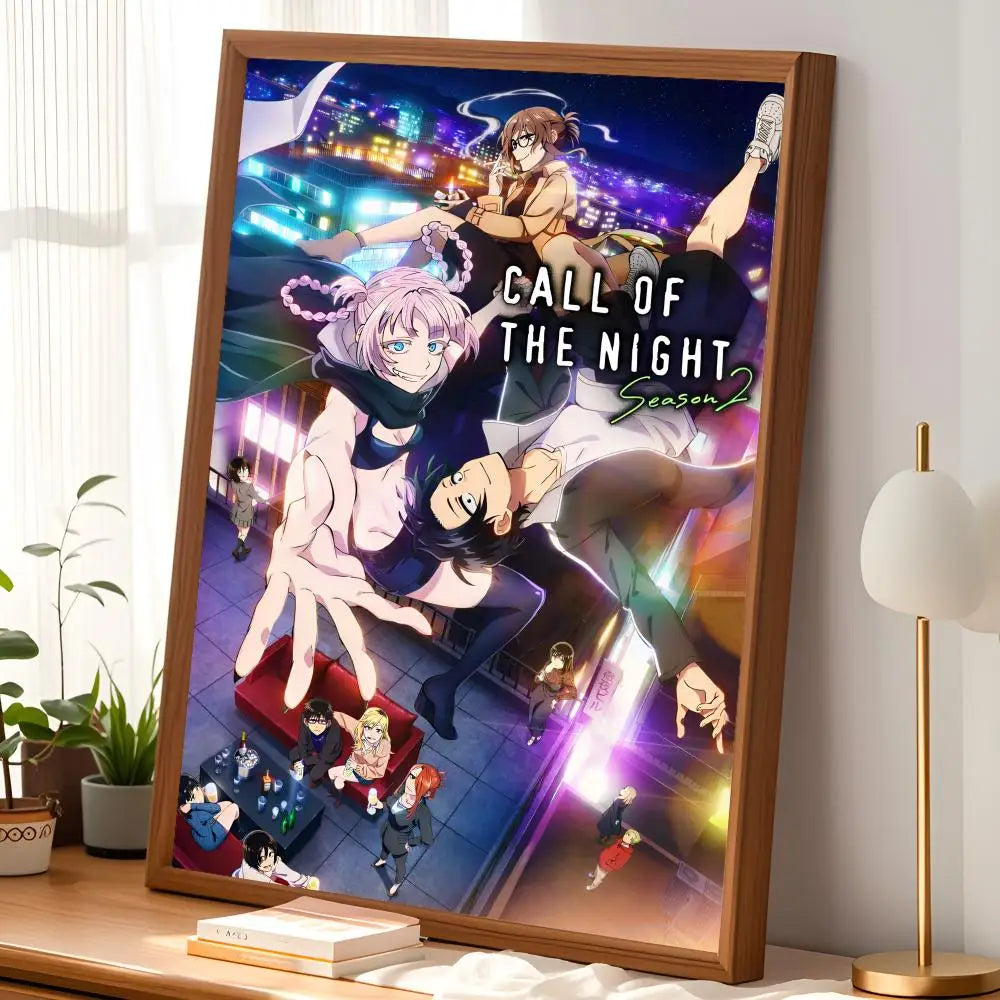 Call of the Night Anime HD PVC Self-Stick Wall Art Poster